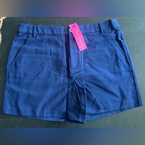 NWT Lilly Pulitzer GRETCHEN High Rise 5” Shorts in True Navy, Size 12